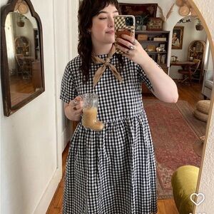 Tradlands Black and White Checkered Nico Dress